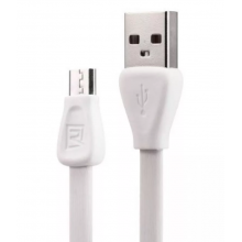 USB кабель USB - microUSB REMAX RC-028m плоский белый (1м)