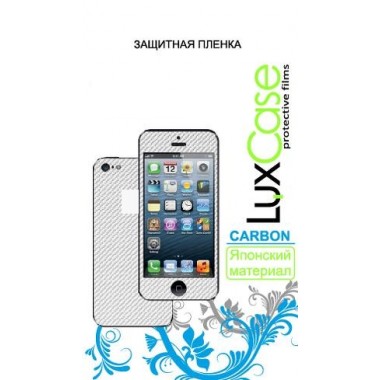 Накладка и защитная пленка для iPhone 5\5S LuxCase Carbon White
