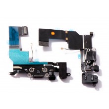 Шлейф зарядки для iPhone 5S  цвет  черный