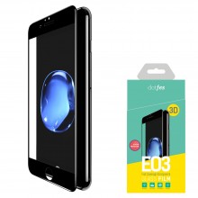 Защитное стекло для iPhone 6/6S (4,7) черное 3D dotfes E03
