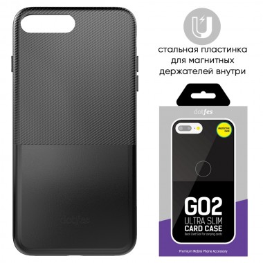 Защитная крышка для iPhone 6 Plus (5.5') dotfes G02 пластик черный