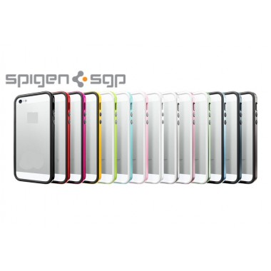 Бампер SGP Neo Hybrid EX Slim Vivid Series для iPhone 5/5S/SE (+ пленка) голубой / Reventon bl