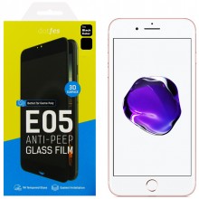 Защитное стекло для iPhone 7 Plus/8 Plus черное 3D dotfes E05 (Anti-Peep)