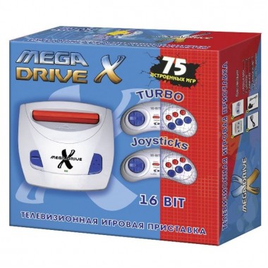 Игровая приставка Sega Mega Drive X 16bit + 75 различных игр  Б/У