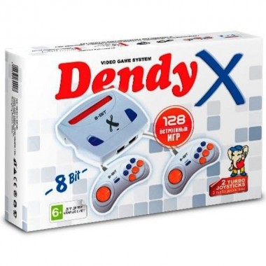 Игровая приставка Dendy X 128 игр (8-bit)