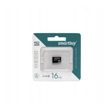 Карта флэш-памяти microSDHC 16GB SmartBuy (Transflash) class 10  без адаптера