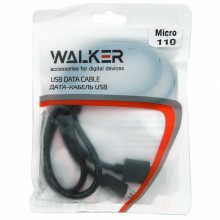 Кабель USB - micro USB WALKER C110 черный /пакет
