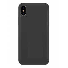 Чехол - накладка для iPhone X  пластик ультратонкий матовый черный