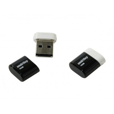 Флэш-накопитель 16Gb USB 2.0 SmartBuy Lara черный (SB16GBLARA-K)