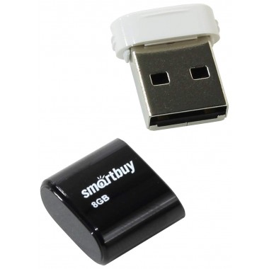 Флэш-накопитель 8Gb USB 2.0 SmartBuy Lara черный (SB8GBLara-K)