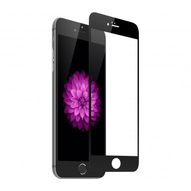 Защитное стекло для iPhone 6 Plus/6S Plus 5D черное (Q)
