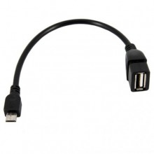 Кабель USB OTG - micro USB черный (упаковка пакет)