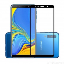Защитное стекло для Samsung SM-A750F/Galaxy A7 (2018) 2,5D Full Glue с рамкой черное YOLKKI 