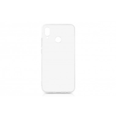 Чехол - накладка для Huawei P Smart силикон прозрачный белый (1мм)