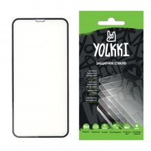 Защитное стекло для iPhone Xr/11 YOLKKI PRO 2,5D Full Glue с рамкой черное
