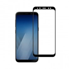 Защитное стекло 6D для Samsung A530F Galaxy A8 (2018) (черный) 