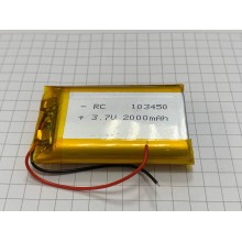 LP103450-PCM, Аккумулятор литий-полимерный (Li-Pol) 2000мАч 3.7В, с защитой