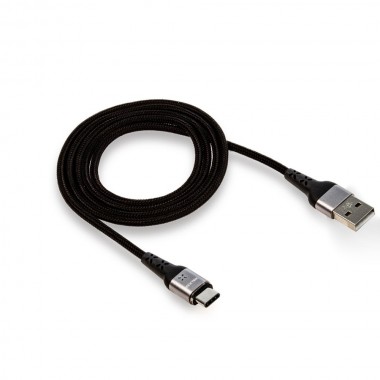 Кабель USB - TYPE-C WALKER C970 (магнитный) черный (1м)