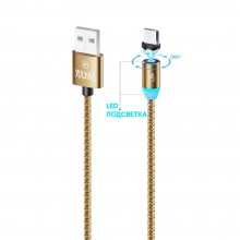 Кабель USB - micro USB YOLKKI Magnetic 01 золото (1м) /max 2A