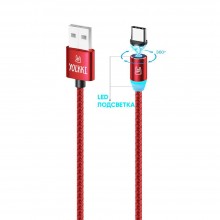 Кабель USB - TYPE-C YOLKKI Magnetic 01 красный (1м) /max 2A