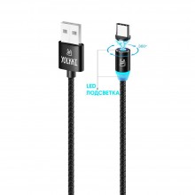 Кабель USB - TYPE-C YOLKKI Magnetic 01 черный (1м) /max 2A