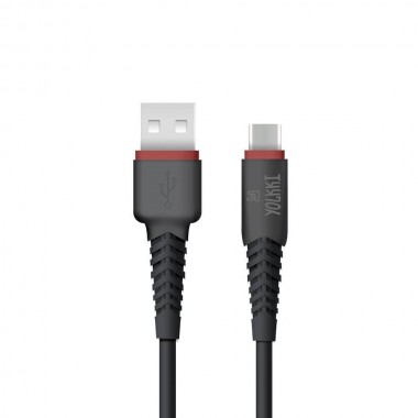 Кабель USB - TYPE-C YOLKKI Pro 04 NEW box черный (1м) /max 2,1A