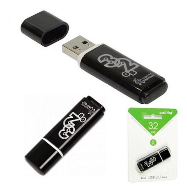 Флеш - накопитель SmartBuy 32GB USB 2.0 черный (SB32GBGS-K)