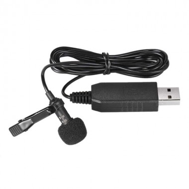 Портативный мини-микрофон Andoer 150 см с прищепкой, (USB)