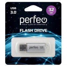 32GB USB 3.0 Flash Drive PERFEO C14 серебро (PF-C14S032ES)