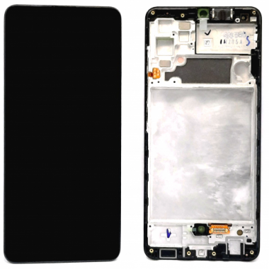 Дисплей для Samsung A325F Galaxy A32 в рамке + тачскрин (черный) ОРИГИНАЛ