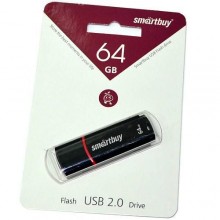 64GB USB 2.0 Flash Drive SmartBuy Crown черный (SB64GBCRW-K)