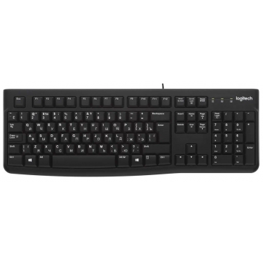Клавиатура проводная Logitech K120 [820-009903] [мембранная, клавиш - 104, USB, черная]