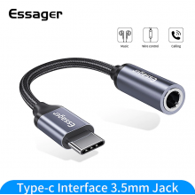 Переходник для наушников Essager USB Type C 3.5 Jack