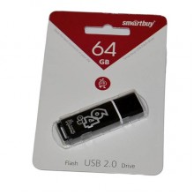 64GB USB 2.0 Flash Drive SmartBuy Glossy черный (SB64GBGS-K)