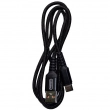 Кабель USB - TYPE-C DENMEN D02T черный (1м)
