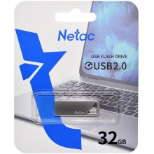 32GB USB 2.0 Flash Drive NETAC U326 серебро (NT03U326N-032G-20PN)