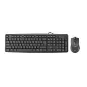 Клавиатура и мышь комплект USB проводной Defender Dakota,черный